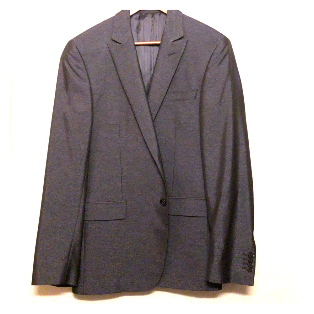Versace Collection 42R Black/Navy Metallic Blazer